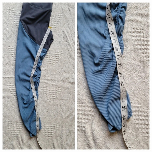 ZYIA Active Storm Parallel Luxe High Rise 7/8 length Blue Legging,  Size 6-8 - Picture 12 of 13